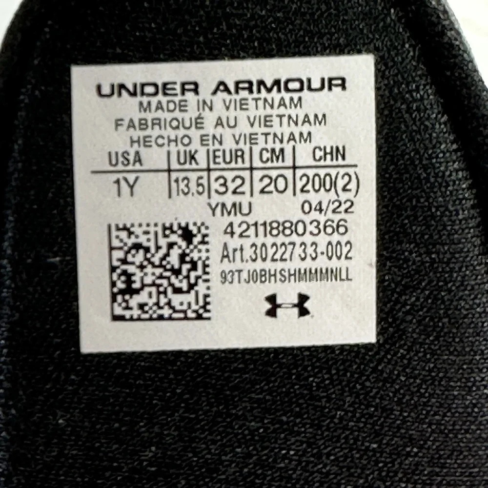 Under Armour Girls Ignite IX Sandals Slides Size 1Y 3022733 002 Black/Pink